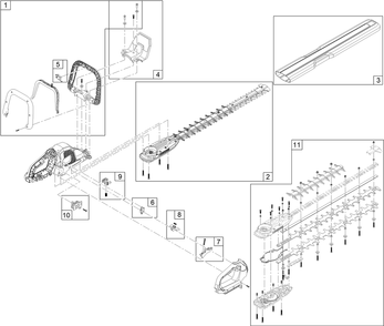 Revolution 60v Hedge Trimmer Assembly Diagram and Parts List for 66220T 323000001 - 999999999 Toro Trimmer