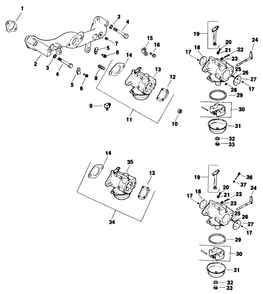 Carburetor-Engine Kohler Model No. Mv16s-Type 56511 Diagram and Parts List for 30180 100001 - 199999 Toro Lawn Tractor Accessories
