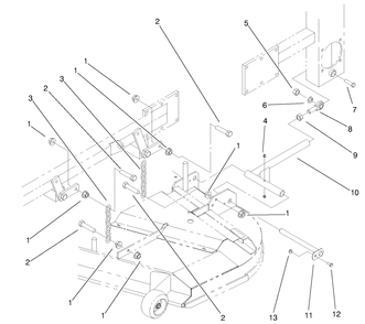 Frame And Deck Assembly Diagram and Parts List for 74212 (200000001-200999999)(2000) Toro Lawn Mower