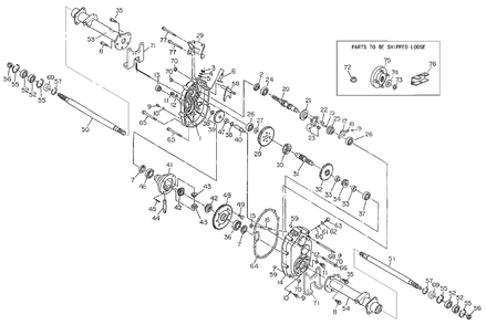 Transaxle Assembly No. 99-7941 Diagram and Parts List for 12003 210000001 - 210999999 Toro Lawn Tractor