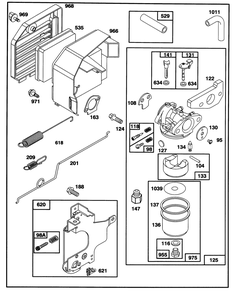Engine Gts-150 Diagram and Parts List for 20763B 39000001 - 39999999 Toro Lawn Mower