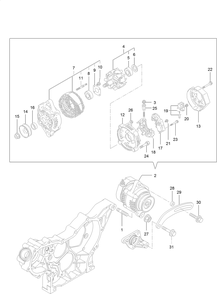 Generator Assembly Diagram and Parts List for 74072 403226744-404399999 Toro Lawn Mower