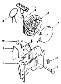 Starter Assembly No. 590532 Diagram and Parts List for 20570 3000001 - 3999999 Toro Lawn Mower