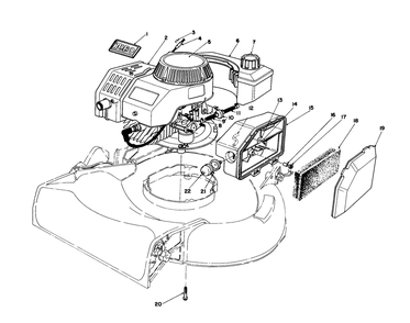 Engine Assembly Diagram and Parts List for 16585 8000001 - 8004251 Toro Lawn Mower