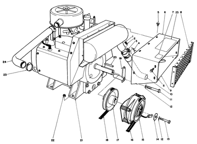 Engine Assembly Diagram and Parts List for 30718 2000001 - 2999999 Toro Lawn Tractor