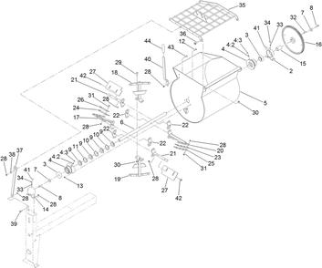 Part Location Diagram of 131-5237-01 Toro Shaft-Paddle