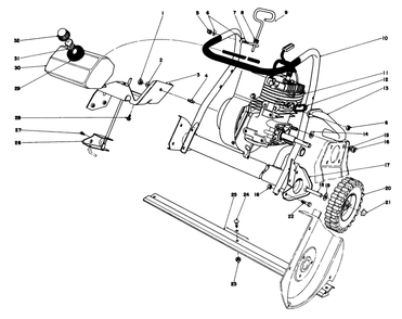Engine Assembly Diagram and Parts List for 38232 2000001 - 2999999 Toro Snow Blower