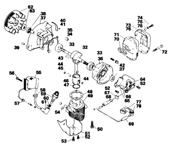 Engine Assembly Diagram and Parts List for 51600 9000001 - 9999999 Toro Trimmer