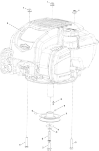 Engine Assembly Diagram and Parts List for 58620 322006065 - 322999999 Toro Lawn Mower