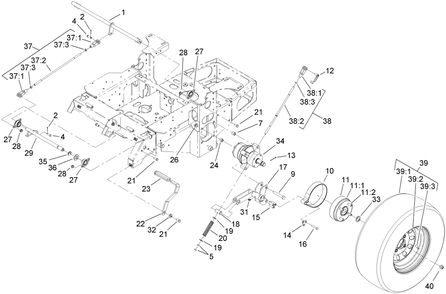 Part Location Diagram of 109-5965 Toro Wheel Motor Seal Kit