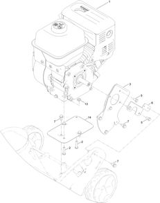 Engine Assembly Diagram and Parts List for 38752 409000000 - 412999999 Toro Snow Blower