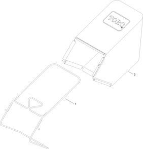 Grass Bag And Frame Assembly Diagram and Parts List for 21311 400000000 - 999999999 Toro Lawn Mower
