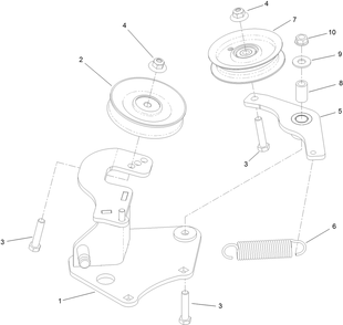 Part Location Diagram of 136-0559-03 Toro Bracket-Idler