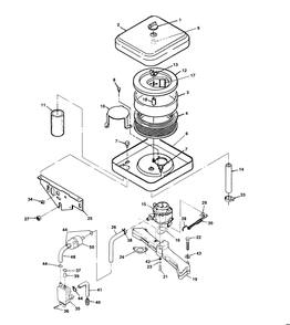 Air Cleaner And Carburetor Diagram and Parts List for 74140 39000001 - 39999999 Toro Lawn Tractor