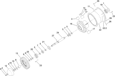 Part Location Diagram of 120-5920 Toro Inner Housing