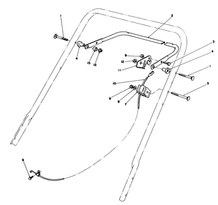 Control Assembly Diagram and Parts List for 20588 5000001 - 5999999 Toro Lawn Mower