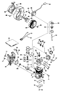 Engine Tecumseh Model No. Ah-600 Type 1622-M (Model No. 38110c) Diagram and Parts List for 38115C 7000001 - 7999999 Toro Snow Blower