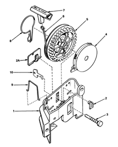 Rewind Starter No. 590531 Diagram and Parts List for 18005 2000001 - 2999999 Toro Lawn Mower