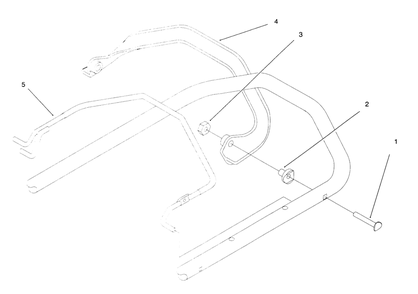 Bail Assembly Diagram and Parts List for 20923B 69000001 - 69999999 Toro Lawn Mower