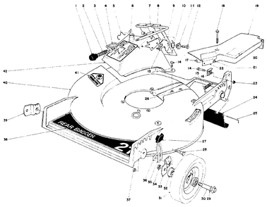 Housing Assembly Diagram and Parts List for 10500 1000001 - 1999999 Toro Lawn Mower