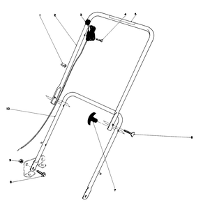 Handle Assembly Diagram and Parts List for 18017 8000001 - 8999999 Toro Lawn Mower