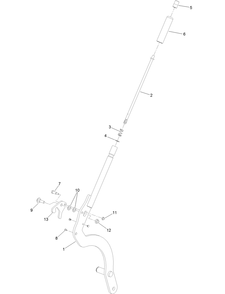 Hoc Lever Assembly No. 130-1755 Diagram and Parts List for 72505 411800000 - 412999999 Toro Lawn Mower