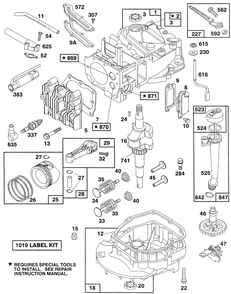 Engine Model 122702-0182-01 Diagram and Parts List for 20906B 1000001 - 1999999 Toro Lawn Mower