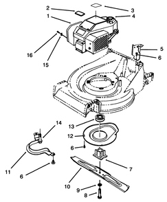 Engine Assembly Diagram and Parts List for 26630B 3900001 - 3999999 Toro Lawn Mower