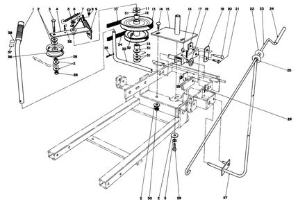36" Snowthrower Attachment Model No. 59136 (Continued) Diagram and Parts List for 57375 0000001 - 0999999 Toro Lawn Tractor