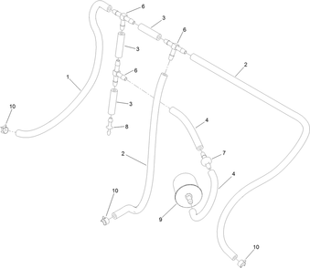 Vent Hose Assembly Diagram and Parts List for 74568TE (313000001-313999999)(2013) Toro Lawn Mower