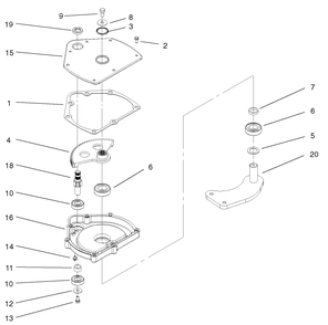Steering Gearbox Assembly No. 99-7660 Diagram and Parts List for 12003 220000001 - 220999999 Toro Lawn Tractor