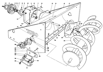 48" Snowthrower Model No. 30570 (Optional) Diagram and Parts List for 30775 400001 - 499999 Toro Lawn Tractor