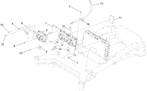 Part Location Diagram of 144-6956-03 Toro PLATE-MOTOR CONTROLLER MNT
