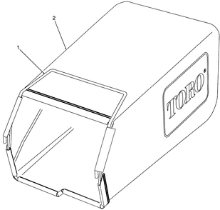 Grass Bag Assembly Diagram and Parts List for 26621 0000001 - 0999999 Toro Lawn Mower
