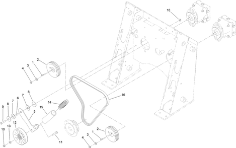 Drive Assembly Diagram and Parts List for 22324 407960000 - 409359999 Toro Lawn Tractor Accessories