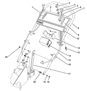 Handle Assembly Diagram and Parts List for 27502 1000001 - 1999999 Toro Lawn Mower