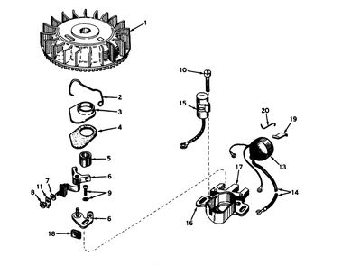 Magneto No. 610793* (Mower Model No. 21610)(Engine Nos. Tnt 100-10047) Diagram and Parts List for 21711 6000001 - 6999999 Toro Lawn Mower