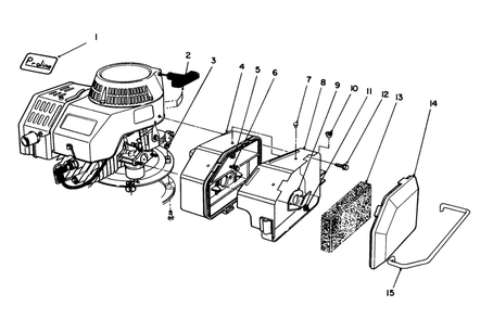 Engine Assembly Diagram and Parts List for 22025C 9000001 - 9999999 Toro Lawn Mower