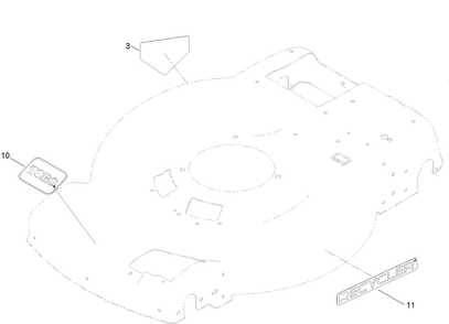 Decal Assembly Diagram and Parts List for 21465 409000000 - 411852566 Toro Lawn Mower
