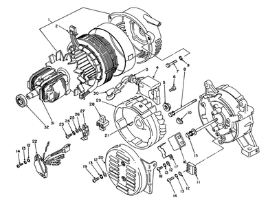 Magneto-Generator Diagram and Parts List for 62008 7000001 - 7999999 Toro Generator