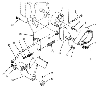 Brake Pedal & Linkage Assembly Diagram and Parts List for 73520 5900001 - 5900177 Toro Lawn Tractor