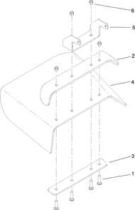 Deflector Assembly Diagram and Parts List for 39984 (280000001-280999999)(2008) Toro Lawn Mower