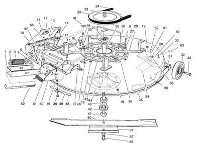 Mower Assembly-Recycler Diagram and Parts List for 70082 8900001 - 8999999 Toro Lawn Tractor