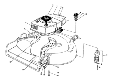Engine Assembly Diagram and Parts List for 16299C 7000001 - 7999999 Toro Lawn Mower
