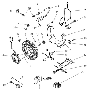 Electrical Components Assembly Diagram and Parts List for 73547 9900001 - 9999999 Toro Lawn Tractor
