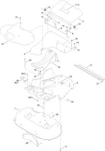 Housing Assembly Diagram and Parts List for 21199 407700000 - 410243166 Toro Lawn Mower