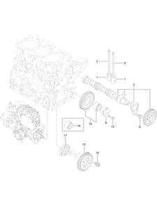 Camshaft And Driving Gear Assembly Diagram and Parts List for 72029 407415806-999999999 Toro Lawn Tractor