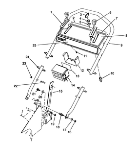 Handle Assembly Diagram and Parts List for 26624 8000001 - 8999999 Toro Lawn Mower