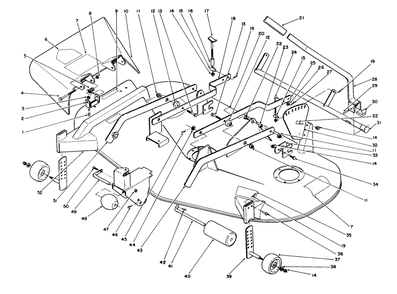Deck & Lift Assembly Diagram and Parts List for 05-52SY01 1000001 - 1999999 Toro Lawn Mower