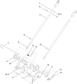 Lower Handle Assembly Diagram and Parts List for 20897 316000001 - 316999999 Toro Lawn Mower